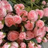 Flores decorativas 2pcs concubina imperial rosa flor artificial casa casamento macio suporte falso