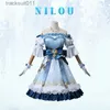 Costumes d'anime Ainime princesse Nilou Cosplay Animer Genshin Impact Nilou robe de luxe uniforme accessoires perruque Halloween venir pour femme L231027