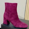 2023 herbst/Winter Neue Mode Klassische Party Schafe Fleece Stoff Echtes Leder Große Sohle frauen Kurze Stiefel