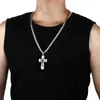 Hanger Kettingen Rvs Kruis Voor Mannen Byzantijnse 3/6mm Breedte Ketting Zilver Kleur Hip Hop Ketting Mannelijke Sieraden Gift