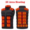 Värmeområden Jacka Winter Electric uppvärmd Vest Men USB Infrared Waistcoat M XL för sportvandring camping unisex