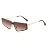 Sonnenbrille Einteiliges Katzenauge für Damen Herren Klassischer Trend Sommer Fahrende Metallsonnenbrille Mode Vintage Brillen Spiegelschirme