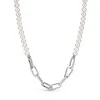 Pendants 925 Sterling Silver Pan ME Freshwater Cultured Pearl Necklace Fit Women Bracelet Elegant Fashion Jewelry Gift