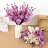 Dekorativa blommor 5forks 20heads Simulation Bouquet Magnolia Butterfly Fake Flower Wedding Home Living Decor Room Plants POGRAPHY REPS