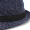 Bérets Fedora chapeaux hommes laine casquette automne hiver chaud chapeau classique Panama hommes Jazz Fedoras casquettes feutre Trilby armé