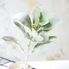 Fleurs décoratives Plantes d'oreille artificielles branche Silk Flore Fall Felt Felt Home Christmas Garden Decor Wedding Fleur DIY ARROCHIE