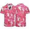 Mens Designer Shirts Casablanc Hawaii Shirts Dress Shirt Printing Pattern Camicia Unisex Button Up Hemd1843