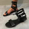 Sandalen Hoge kwaliteit schoenen voor dames Effen kleur Dames verkopen als taarten Vrouwelijke enkelband plat