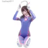 Costumi anime Gioco Dva Cosplay Come Gioco Fe Bambino adulto Lycra Stampa 3D Spandex Halloween Party Zentai Abiti parrucca Gun D.Va cos L231027