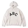 21FW America Fashion Autumn Winter 7th ABC Flocking Print Button Hoodie Oversize Skateboard Fleece Warm Hooded Sweatshirt228u