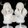 Catsuit Costumes New Skin Klee Genshin Impact Cosplay 42 cm kort mjölk vit värmebeständig hår anime roll play peruk + peruk cap