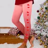 Pantalon actif femmes noël Yoga verres à vin rouge imprimer Leggings taille haute pantalon extensible sans couture collants de sport Ropa Deportiva Mujer