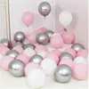 Weihnachtsdekorationen, 12 Stück, rosa Latex-Ballon, Chrom, Rot, Rosa, Silber, Metallballon, Babyparty, Geburtstag, Party, Hochzeit, Dekorationen, Luftglobos 231027