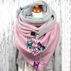 Foulards femmes écharpe Hijabs femme dame bouton Wrap polyvalent châle chaud polaire coupe-vent hiver Szaliki 231026