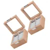 Watch Boxes 2pcs Display Box 2 Slot Wristwatch Jewelry Storage Case Organizer Holder Jewerly