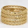 Bangle Dubai Bangles For Women Girl rhinestones Jewelry 14k Gold plated Africa luxury Saudi Arab Bracelets Habesha Indian Bride Gift 231027
