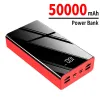 7-i-1 50000mAh Power Bank stor kapacitet 2.1A Super Fast Charger Portable Charger 7USB Digital Display Battery med ficklampa