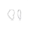 Hoop Earrings CKK Authentic 925 Sterling Silver Asymmetrical Heart For Women Earing Fashion Jewelry Brincos Pendientes Mujer