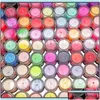 Pós acrílicos Líquidos Pós Acrílicos Líquidos Nail Art Salon Saúde Beleza 10G / Box Rápido Seco Mergulho Pó 3 em 1 Unhas Francesas Match C Dhqlf