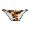 Men's Swimwear Mens Sexy Briefs Camouflage Print Bikini Panties Low Waist Male Modal UnderPants Sunbath Beach