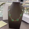 10 elmas kolye tasarımcı zincirleri dört yapraklı yonca klasik kolyeler kadın cazibesi gül altın gümüş ile kaplama hediye kutusu