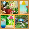 Decorações de jardim 12 pcs micro brinquedos mini guarda-sol ornamento casa guarda-chuva praia decorações em miniatura