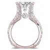 Choucong Luxury Female Diamond Ring 18kt Rose Gold Filled Ring Vintage Wedding Band Promise förlovningsringar för kvinnor2552