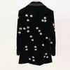 Garnitury damskie 2023 Autumn Star Fashion Slim Fit Bee Heavy Industry Diamond Aksamitne garnitur płaszcz Kobieta Koreańska luksusowa odzież