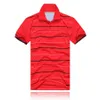 NOWOŚĆ Polos Polos Stripe Men T-shirty Krocodile krótkie topy z krótkim rękawem Bawełny polo sportowy krótki rękaw Letni swobodny koszulka polo SH249R