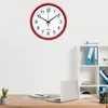 Horloges murales Numéro d'horloge sans tique ronde pour la décoration de bureau à domicile silencieuse non-tic-tac 8 pouces suspendus durables
