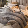 Blankets Winter Fleece Super Soft Thicken Solid Color Warm Throw Blanket For Couch Bed Comfortable Luxury Quilt Covers 231027