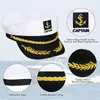 Berets adulto iate barco navio marinheiro capitão traje chapéu marinha almirante 3d bordado decoração de festa