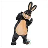 Costume da mascotte coniglietto grigio di Halloween Personaggio a tema anime dei cartoni animati Formato adulto Festa di compleanno di Carnevale di Natale Vestito operato