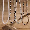 Collier ras du cou en bois et argile polymère pour hommes, chaîne de perles, court, tendance, 4 pièces, collier de perles séparables, bijoux à la mode 2023