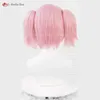 Costumes Catsuit Anime Puella Magi Magica Madoka Kaname Cosplay 30 cm rose clair résistant à la chaleur cheveux perruques de fête + bonnet de perruque