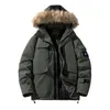 Parkas pour hommes 110KG 4XL jeunes hommes manteau d'hiver col de fourrure Parka à capuche adolescent veste multi-poches garçon épais chapeau détachable 3609 231027