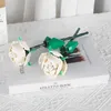 항공기 모드 2pcs 세트 흰색 장미 빌딩 블록 꽃 DIY 집 화분 화분 배열 공장 꽃집 모델 조립 된 벽돌 아이 장난감 선물 231027
