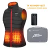 Outdoor USB Infrared Heating Vest Jacket Men Women Winter Electric Thermal Clothing Waistcoat For Sports Hiking With Hat