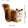 ぬいぐるみのぬいぐるみシミュレーション猫のぬいぐるみおもちゃソフトなぬいぐるみモデル偽の猫の子供のための現実主義的な動物