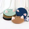 Berets VISROVER Cute Adult Cat Ear 100% Wool Beret Solid Autumn Hat Winter Cap Spring Punk Beret Hat Rabbit Beret Wholesale 231027