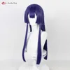 Catsuit-kostuums Pela Pruik Spel Honkai: Star Rail 64cm Donkerblauw Paars Pelageya Sergeyevna Cosplay Anime Pruiken Hittebestendig haar