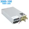 HONGPOE 3000W 30A 100V Power Supply 100V Driver for LED Strip AC to DC 0-5V Analog Signal Control 0-100V Adjustable Power Supply SE-3000-100 110VAC/220VAC Input