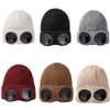 Mode Nouveau Designer Deux Lentilles Lunettes Lunettes Bonnets Hommes Chapeaux Tricotés Casquettes De Crâne En Plein Air Femmes Uniesex Hiver Bonnet Bonnet 7 Couleur H-25