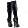 Boots 5 Inch Sexy Fetish Stiletto Heel Vintage Boots Knee High Lace-up Shoes Size36-46 In Stock Fast 231026