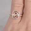 Eheringe Marcatsa Marke Champagner Kristall Zirkonia Ring Rose Gold Farbe Ton Mode Engagement Schmuck Für Frauen263c