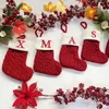 ギフトラップイヤークリスマスソックスレッドスノーフレークアルファベット文字ホームクリスマス231027のための木の装飾を編み込む