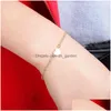 Charm Armbänder 2021 Charming Herz Armband Armreifen Für Frauen Mädchen Gold Silber Farbe Metall Armbänder Statement Schmuck Ganze Dhgarden Otcps