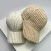 Ball Caps Women Cotton Curved Brim Hat Fashion Snapback Versatile Corduroy Korean Warm Autumn Winter Styles Leisure Rhinestone