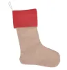 Xmas decorative socks bags stocking Christmas 12*18inch canvas Christmas stocking gift bags