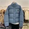 Designer Casaco abaixado para mulheres Puffer leve de gola de inverno Moda de moda de moda curta